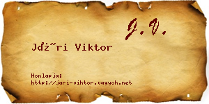 Jári Viktor névjegykártya